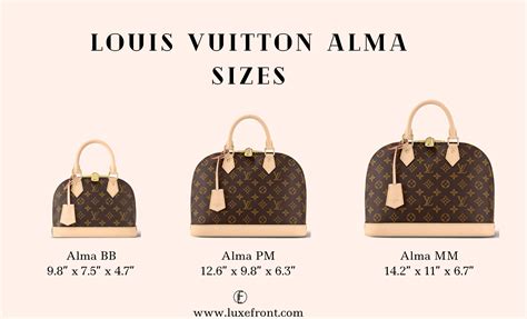 louis vuitton alma bb dimensions|louis vuitton galliera sizes.